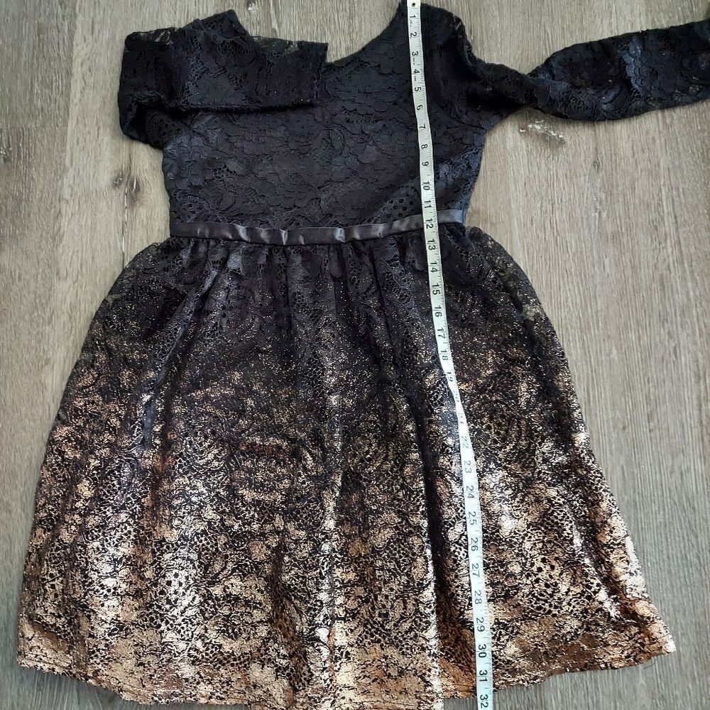 BLUSH by US ANGELS CECILIA FOIL LACE GIRLS DRESS - Picture 8 of 10